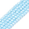 Electroplate Glass Beads Strands EGLA-A044-P3mm-B06-1