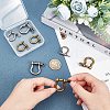 WADORN 8Pcs 4 Colors Alloy D-Ring Anchor Shackle Clasps FIND-WR0003-32-5