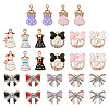  26Pcs 13 Styles Alloy Enamel with Crystal Rhinestone Pendants ENAM-TA0001-68-2