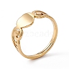 Ion Plating(IP) 201 Stainless Steel Heart Adjustable Ring for Women RJEW-K242-01G-3