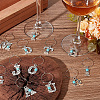 Brass Wine Glass Charms AJEW-GA00015-5