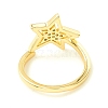 Clear Cubic Zirconia Star Open Cuff Ring for Women ZIRC-P096-12G-3