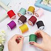 Olycraft 10 Rolls 10 Colors Braided Nylon Threads NWIR-OC0001-07-3