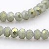 Full Rainbow Plated Faceted Rondelle  Glass Beads Strands GLAA-A024B-FR01-1