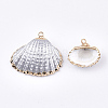 Spray Paint & Electroplate Sea Shell Pendants SSHEL-S262-08K-2