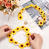 2Pcs Cloth Small Sunflowe Wreath Headband OHAR-CP0001-20A-3