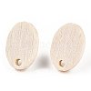 Ash Wood Stud Earring Findings EJEW-N017-011-01-2