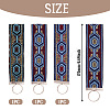 3Pcs Vintage Polyester Ribbon Keychain KEYC-TAC00048-4