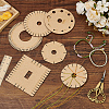 1 Set 6Pcs Wooden Bracelet Knitting Loom Boards TOOL-BC0002-99-5