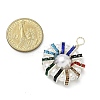 2Pcs 2 Colors ABS Plastic Imitation Pearl Pendants PALLOY-JF04399-2