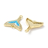 Rack Plating Brass Micro Pave Clear Cubic Zirconia Connector Charms KK-C041-28G-2