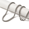 Non-Tarnish 304 Stainless Steel Wheat Chain Necklaces for Women Men BJEW-Q341-13P-1