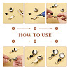 Cheriswelry 32Pcs 16 Style 304 Stainless Steel Stud Earring Findings STAS-CW0001-08-14