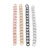 Brass Clear Horse Eye Cubic Zirconia Links Connectors ZIRC-G170-21-1