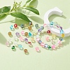 50Pcs 10 Colors Synthetic Moonstone Beads Strands G-YW0001-08-9