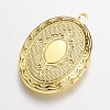 Brass Locket Pendants KK-N0116-054G-3