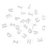 6Pcs 925 Sterling Silver Hollow Initial Beads STER-TA0001-53I-3