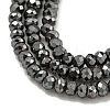 Electroplated Synthetic Non-Magnetic Hematite Beads Strands G-C136-K01-03-3
