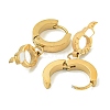 Snake Ion Plating(IP) 304 Stainless Steel Dangle Earrings EJEW-G400-47G-02-2