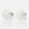 Non-Tarnish 304 Stainless Steel Stud Earring Findings STAS-S079-36B-1