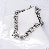 Tarnish Resistant 304 Stainless Steel Cable Chain Bracelets X-BJEW-G618-04P-1