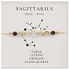 Natural stone constellation bracelet with 12 zodiac signs NR2952-6-1