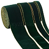 BENECREAT 12M 4 Styles Polyester Single Face Velvet Ribbon OCOR-BC0005-56A-1