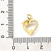 Brass Micro Pave Clear Cubic Zirconia Charms KK-Q040-03E-G-3