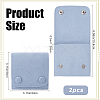 2Pcs Microfiber Cloth Jewelry Storage Bags with Brass Button ABAG-BBC0001-17A-02-2