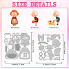 Grandma with Dog Carbon Steel Cutting Dies Stencils DIY-WH0309-2024-2