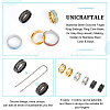 Unicraftale 36Pcs 18 Style 304 Stainless Steel Grooved Finger Ring Settings RJEW-UN0002-84-5