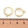 Brass Micro Pave Cubic Zirconia Hoop Earring Finding KK-N261-52G-3