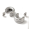 304 Stainless Steel C-Shaped Stud Earrings for Women EJEW-S237-09-2