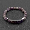 Natural Amethyst Bead Stretch Bracelets for Women Men MZ7269-07-1