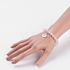 Natural Rose Quartz Stretch Bracelets X-BJEW-JB03771-04-5