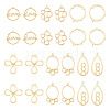 24Pcs 6 Styles Alloy Open Back Bezel Pendants FIND-TA0010-74-1
