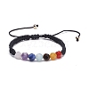 Chakra Nylon Cord Braided Bead Bracelets Set BJEW-JB07251-3