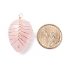 Natural Rose Quartz Pendants PALLOY-JF01293-04-2