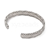 304 Stainless Steel Cuff Bangles for Women BJEW-D048-07P-3