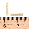 Brass Textured Tube Beads KK-H250-01A-G-3