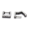 304 Stainless Steel Square Huggie Hoop Earrings STAS-H156-09A-P-3