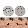 Non-Tarnish 201 Stainless Steel Hollow Flat Round Links FIND-R149-03Q-P-3