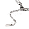 Non-Tarnish 304 Stainless Steel Trinity Knot 2-Strand Square Snake Chains Bracelets for Women BJEW-Q335-03P-3