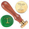 Golden Tone Brass Sealing Wax Stamp Head AJEW-WH0208-853-1