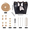 DIY Imitation Leather Knitting Crochet Bowknot Bucket Bags GN-TAC0001-06B-3