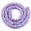 Handmade Polymer Clay Beads Strands CLAY-R091-8mm-01-2