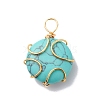 Synthetic & Natural Gemstone Pendant PALLOY-JF01916-2