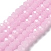 Baking Paint Imitation Jade Glass Bead Strands LS-DGLA-A034-J8MM-A26-1