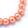Baking Painted Pearlized Glass Pearl Round Bead Strands HY-Q003-12mm-77-2