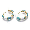 Brass Huggie Hoop Earrings EJEW-S209-08C-4